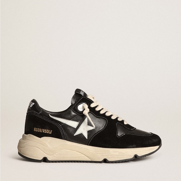 Golden Goose Men’s Running Sole in black nappa leather and suede Size 43 - Picture 1 of 8